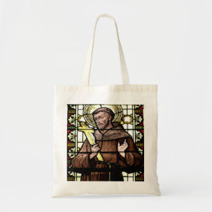Franciscan Monk stained glass Tote Bag