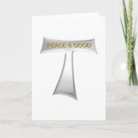 Franciscan Tau Cross Peace and Good Silver & Gold