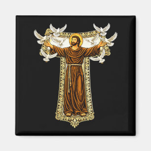 Franciscan Tau Cross Prayer St Francis of Assisi Magnet