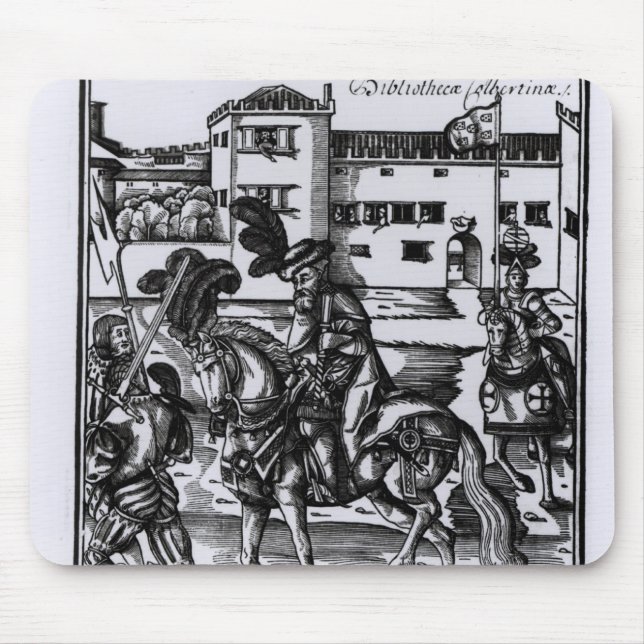 Francisco Alvarez on horseback Mouse Pad (Front)