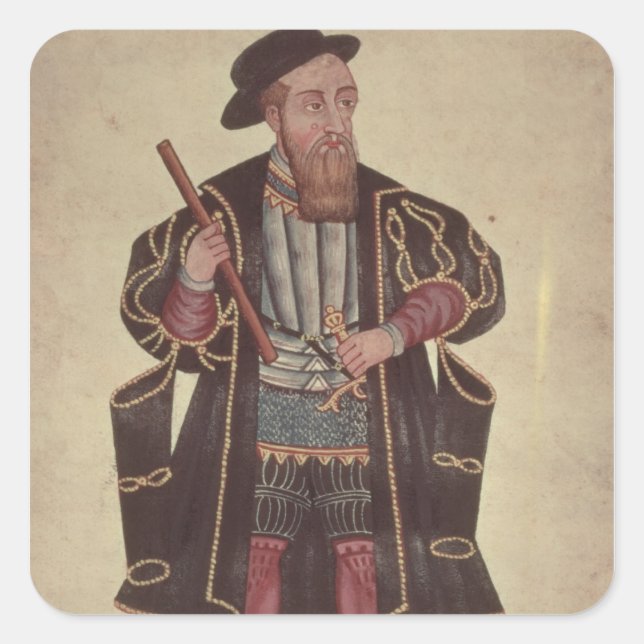 Francisco de Almeida, illustration Square Sticker (Front)