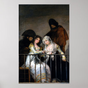 Francisco Goya Majas on a Balcony Poster