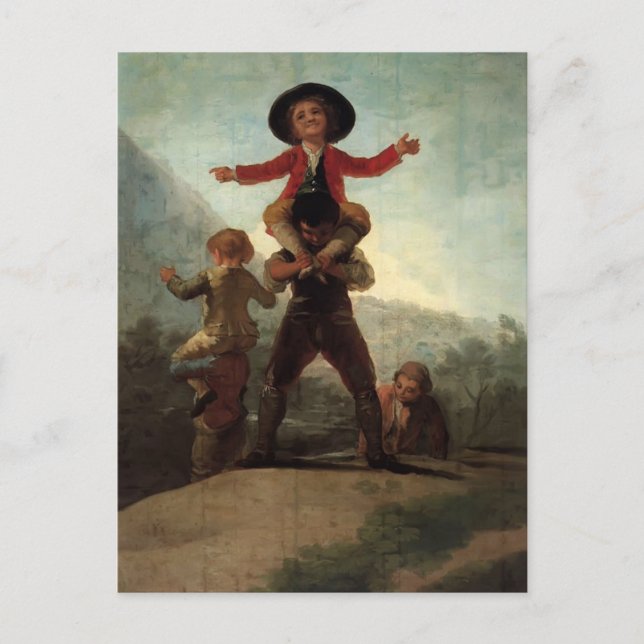 Francisco Goya- Playing at Giants Postcard (Front)