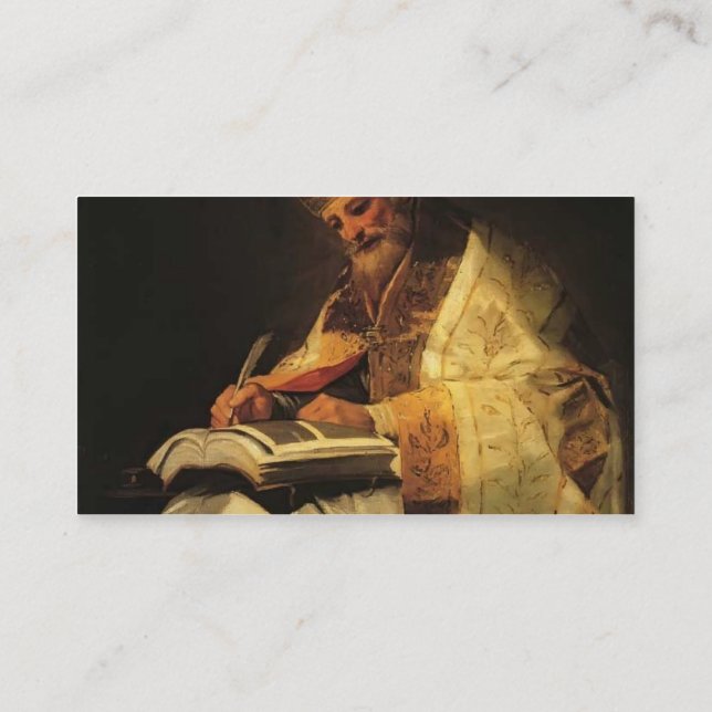 Francisco Goya- Saint Gregory Business Card (Back)