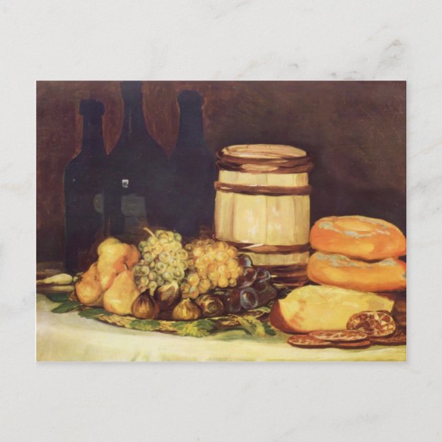 Francisco Goya- Still life fruit, bottles, breads Postcard (Front)