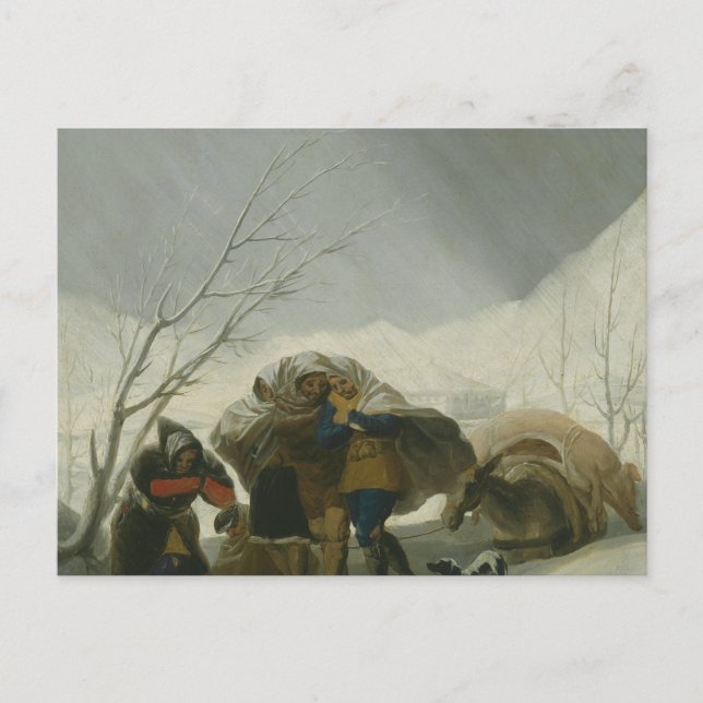 Francisco Goya - Winter Scene Postcard (Front)