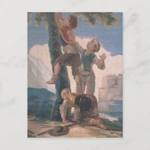 Francisco Jose de Goya y Lucientes Boys Climbing Postcard