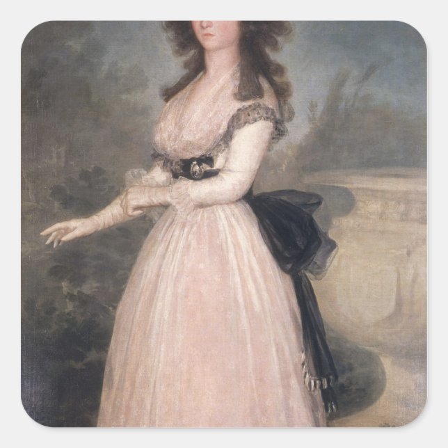 Francisco Jose de Goya y Lucientes | Dona Tadea Ar Square Sticker (Front)