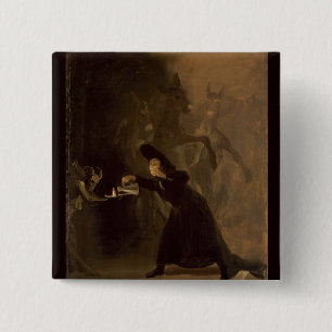 Francisco Jose de Goya y Lucientes El Hechizado 15 Cm Square Badge