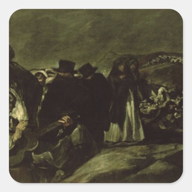 Francisco Jose de Goya y Lucientes | Pilgrimage to Square Sticker (Front)