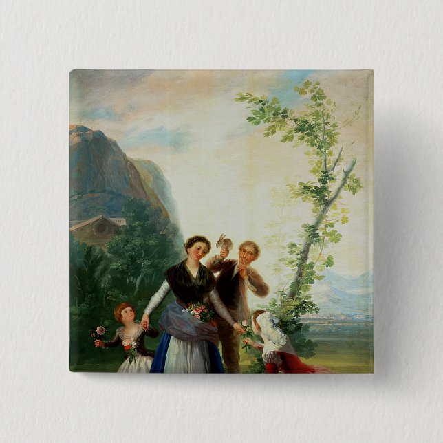 Francisco Jose de Goya y Lucientes | The Florists  15 Cm Square Badge (Front)