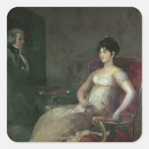 Francisco Jose de Goya y Lucientes   The Marquesa  Square Sticker