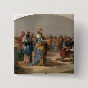 Francisco Jose de Goya y Lucientes The Parable o 15 Cm Square Badge
