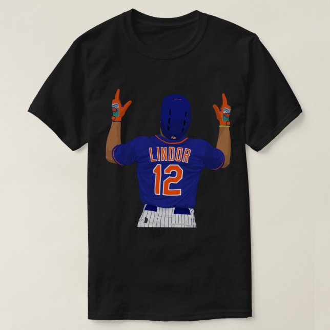 Francisco Lindor 12 Sticker T-Shirt (Design Front)