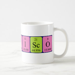 Francisco periodic table name mug