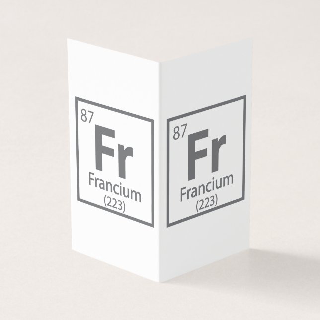 Francium - French Science Periodic Table (Outside)