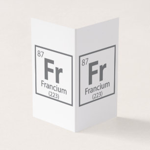 Francium - French Science Periodic Table