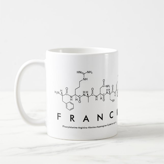 Franck peptide name mug (Left)