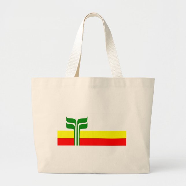 Franco Manitobans Flag Large Tote Bag (Front)
