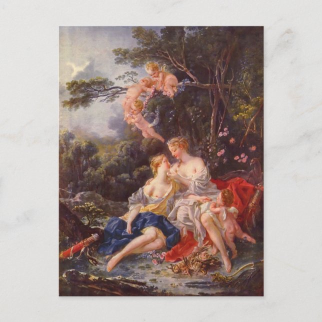 Francois Boucher - Jupiter and Callisto Postcard (Front)