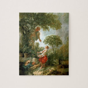 Francois Boucher - Landscape with Kirschpflücke Jigsaw Puzzle