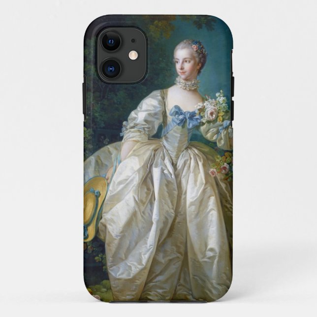 FRANCOIS BOUCHER - MADAME BERGERET portrait art Case-Mate iPhone Case (Back)