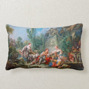 francois boucher shepherd's idyll rococo scenery lumbar cushion