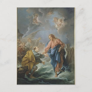 Francois Boucher - St. Peter Invited to Walk Postcard