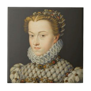 Francois Clouet - Elisabeth of Austria Ceramic Tile