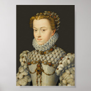 Francois Clouet - Elisabeth of Austria Poster