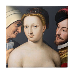 Francois Clouet - The Love Letter Ceramic Tile