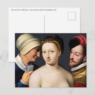 Francois Clouet - The Love Letter Postcard