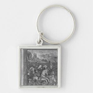 Francois I charging at the battle of Marignan Key Ring