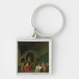 Francois I Presented to Louis XII Key Ring