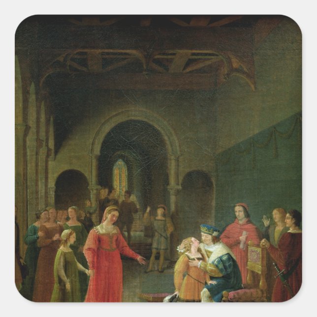 Francois I  Presented to Louis XII Square Sticker (Front)