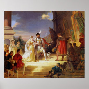 Francois I with Leonardo da Vinci Poster