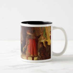 Francois I  with Leonardo da Vinci Two-Tone Coffee Mug
