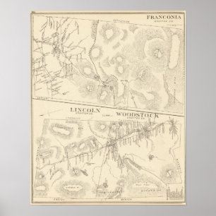 Franconia, Lincoln, Woodstock Poster
