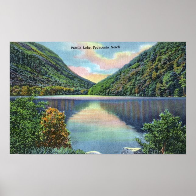 Franconia Notch View of Profile Lake Poster (Front)