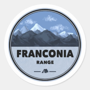 Franconia Range New Hampshire Camping Classic Round Sticker