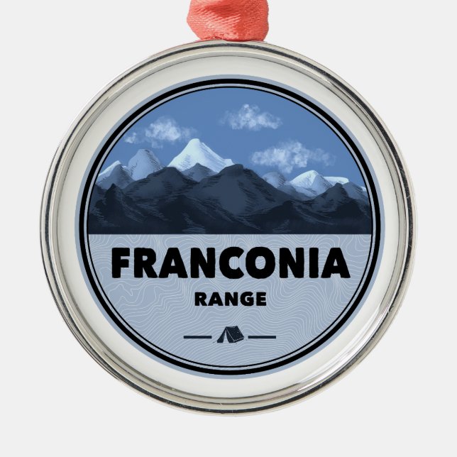 Franconia Range New Hampshire Camping Metal Ornament (Front)