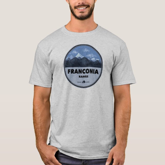 Franconia Range New Hampshire Camping T-Shirt (Front)