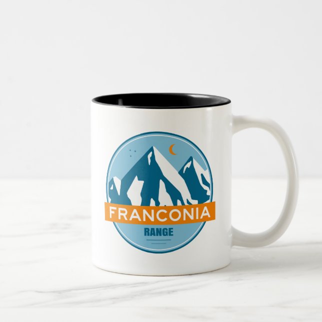 Franconia Range New Hampshire Stars Moon Two-Tone Coffee Mug (Right)