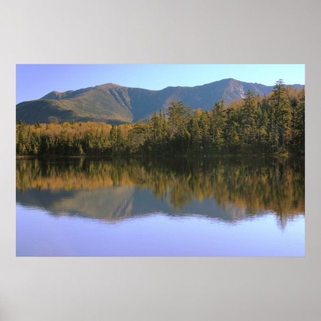 Franconia Ridge Reflection onto Lonesome Lake Poster (Front)