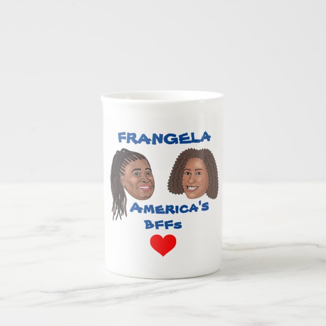 Frangela Cartoon Heads Mug (Front)