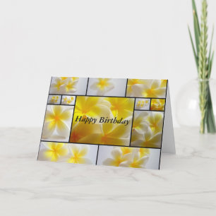 Frangipani Birthday Card