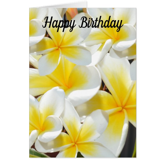 Frangipani Bouquet, Birthday Card (Front)