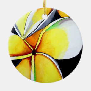 Frangipani Ceramic Tree Decoration