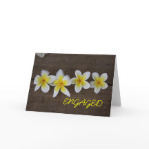 Frangipani Engagement Card