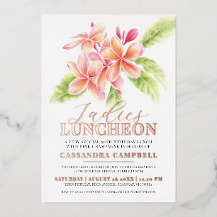 Frangipani floral ladies luncheon birthday